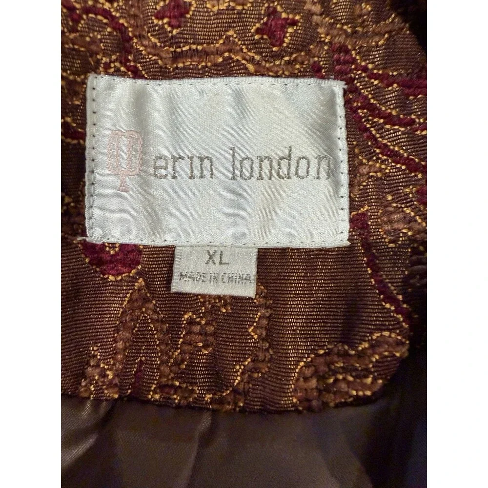 Vintage Brocade Paisley Tapestry Tailored Steampunk Victorian Jacket Blazer XL - Picture 6 of 8